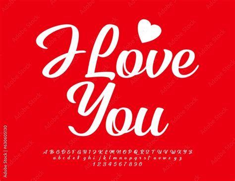 Vector romantic card I Love You with decorative Heart. White ...