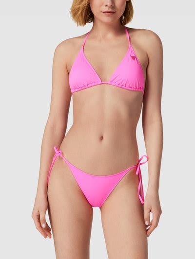 Guess Bikini Oberteil Mit Label Patch Neon Pink Online Kaufen