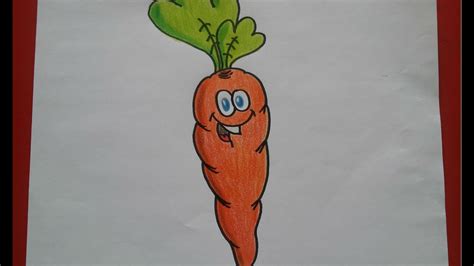 COMO DIBUJAR UNA ZANAHORIA PASO A PASO HOW TO DRAW A CARROT YouTube