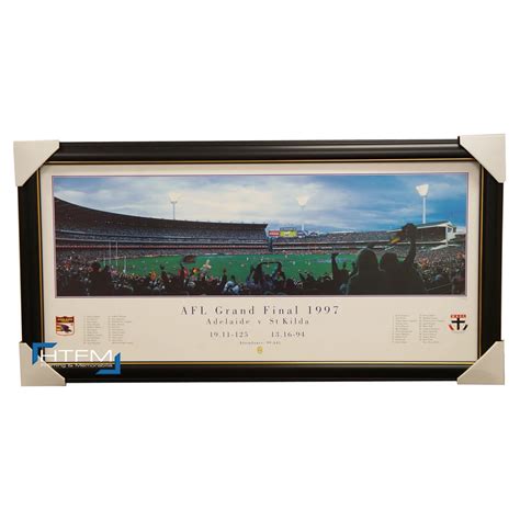 Adelaide Crows 1997 Afl Premiership L/e Panoramic Print Framed Mcleod ...