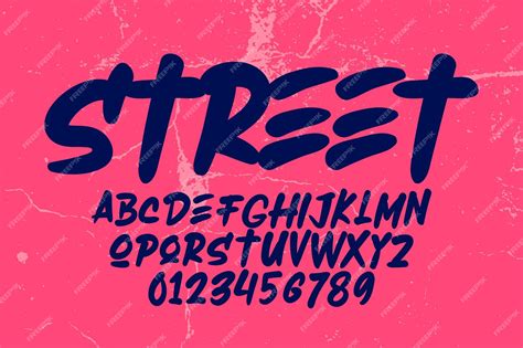 Free Vector Marker Graffiti Font Handwritten Typography Vector