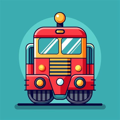 Ilustración vectorial del tren Vector Premium