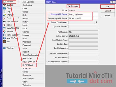 Catat Penjelasan Sntp Client Mikrotik Dan Cara Setting Nya Lengkap