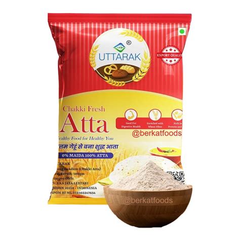 Jual Chakki Atta Uttarak India Whole Wheat Flour Tepung Gandum