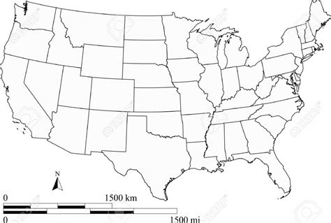 Printable US Map With Scale