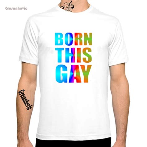 Born This Gay Pride New Fashion Man T Shirt Cotton O Neck Mens Short Sleeve Mens Tshirt Male