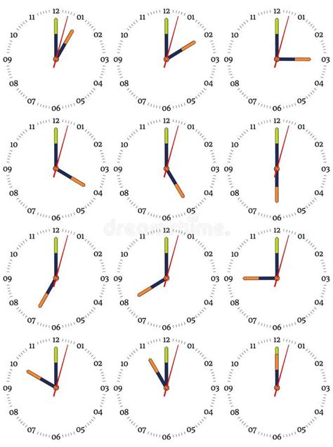 Un Sistema De Relojes Mec Nicos Con Una Imagen De Cada Uno De Las Doce