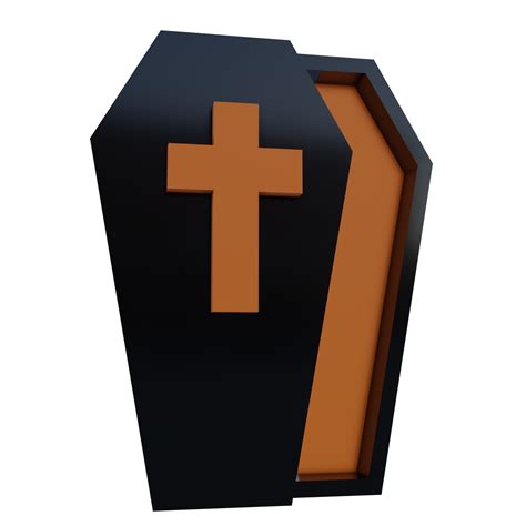 Halloween Coffin 3D Icon 12617246 PNG