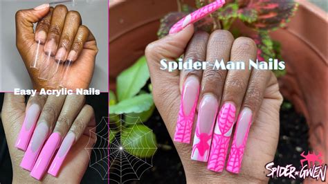 Viral Pink Spider Man Nails Beginner Friendly Nail Art Nail