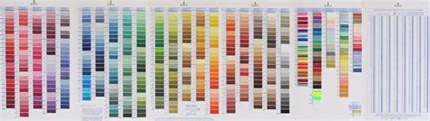 DMC - Floss Color Chart (With Real Floss Samples) - CrossStitchWorld