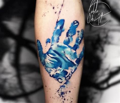 Handprint Tattoo By Pablo Ortiz Tattoo Post 27768 Hand Print