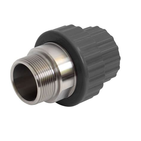 Pvc Composite Union Socket Stainless Steel Bsp Male Thread Ind