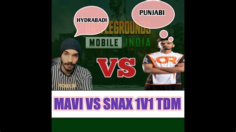 SNAX VS MAVI 1v1 TDM BATTLEGROUNDS MOBILE INDIA DEJIGGLE DEJIGGLE