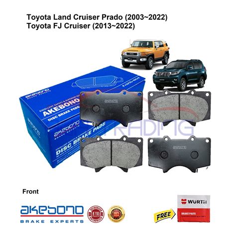 Genuine Akebono Front Brake Pads For Toyota FJ Cruiser 2013 2022