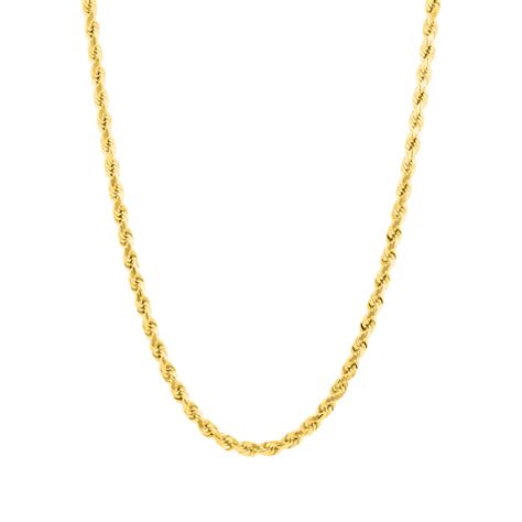 14K Yellow Gold 3.5mm Diamond Cut Rope Chain | Don Roberto Jewelers