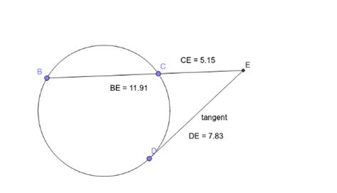 Tangent Intersecting Extended Chord GeoGebra