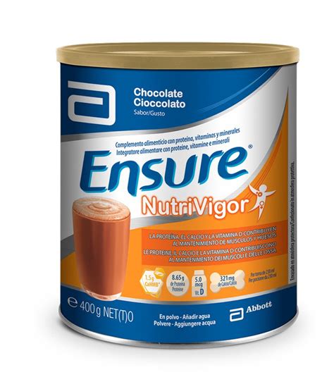 Ensure Nutrivigor Chocolate Lata 400gr 1702845 Alimentos Redfarma