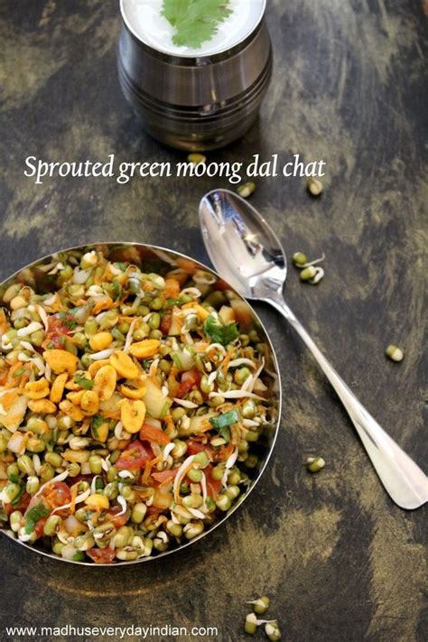 Sprouted Green Moong Dal Chat Easy And Healthy Indian Chaat Recipes