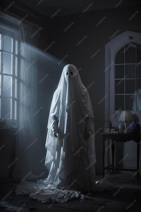 Premium AI Image | Eerie ghost haunts spooky mansion Generated by AI