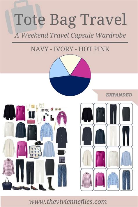 A Capsule Wardrobe In Navy Hot Pink And Ivory From Travel Wardrobe To