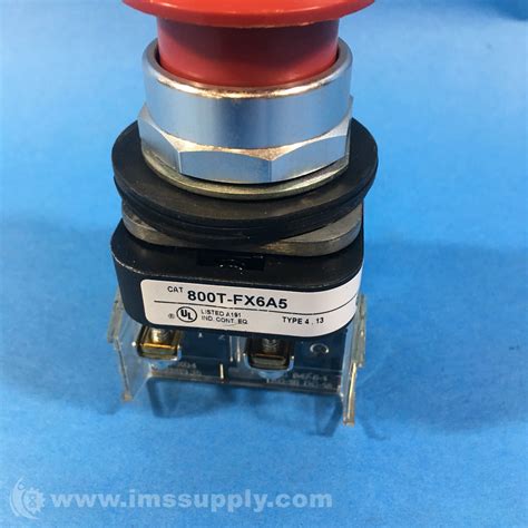 Allen Bradley 800T FX6A5 Push Button Push Pull Red 30mm 2NCLB IMS