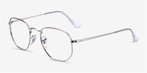 Ray Ban Rb6448 Geometric Silver Frame Eyeglasses Eyebuydirect