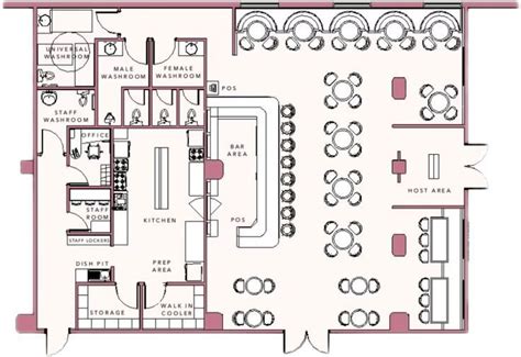 Floor Plan Of The HOA Restaurant Floor Plan Restaurant Layout