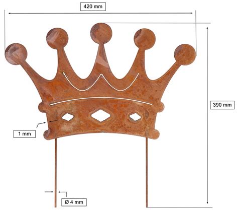 Figurka Figura Ozdoba Ogrodowa Korona Rdza Metal Kotarbau Sklep