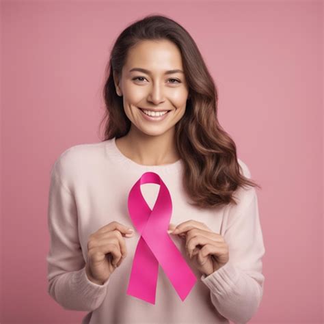 Premium Photo Woman Hand Holding Pink Ribbon Breast Cancer Awareness