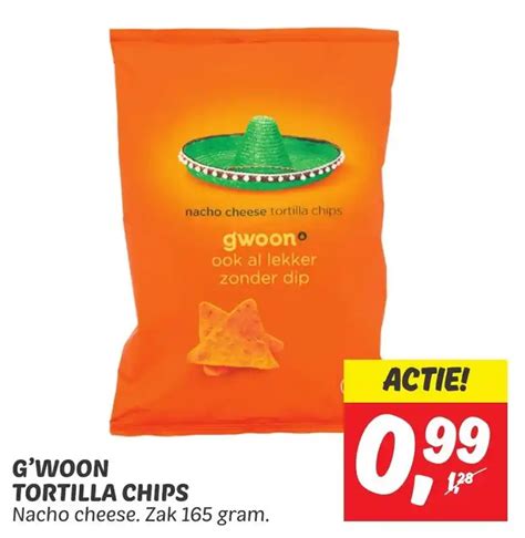 G WOON TORTILLA CHIPS 165g Aanbieding Bij Dekamarkt