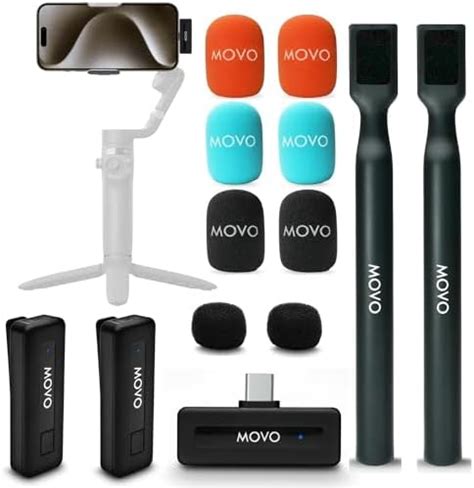 Movo Wireless Mini Uc Duo Dual Ultra Compact Lavalier Micr Fonos