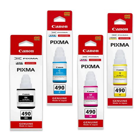 canon  cmyk ink refill set original high yield bottles black cya