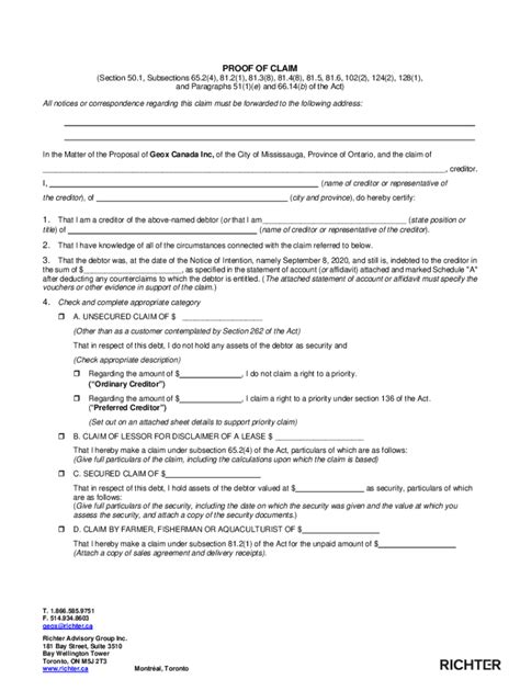 Remplissable En Ligne Notice Requiring Person To Prove Claim Deloitte