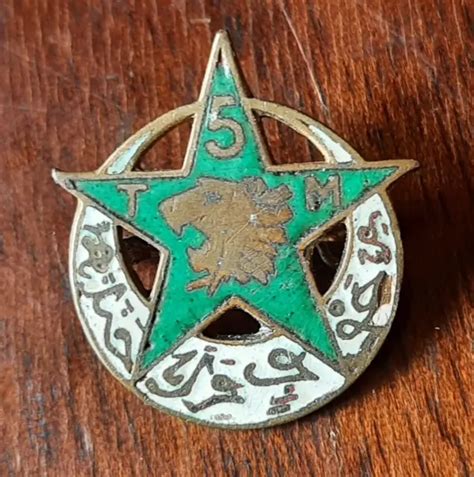 INSIGNE MINIATURE RELIQUE 5 RTM REGIMENT TIRAILLEURS MAROCAINS