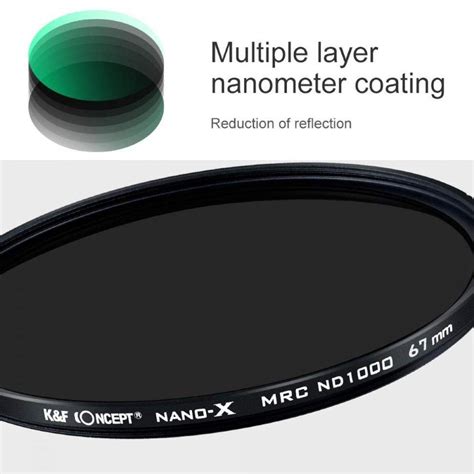 Светофильтр нейтральный K&F Concept Nano L ND1000 82mm KF01.978: купить ...