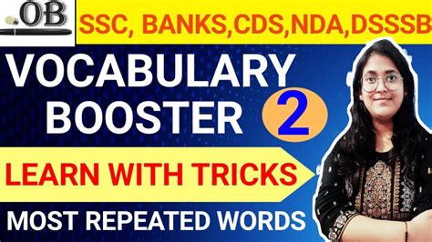 Previous Year Vocab For Ssc Cgl Chsl Mts Steno Cpo Cds Nda Dsssb