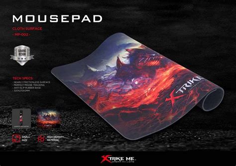 Xtrike Me Mp Cloth Frictionless Surface Mouse Pad Pc Image