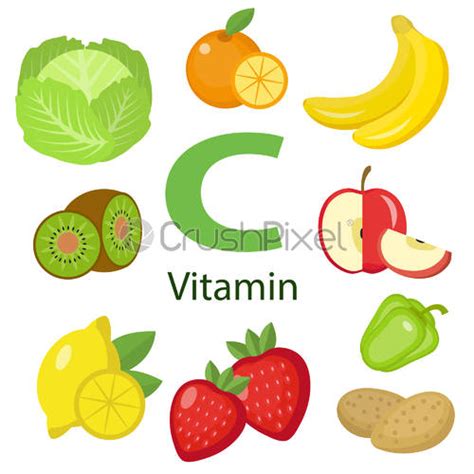 Vitaminas y minerales alimentos ilustración conjunto infográfico de