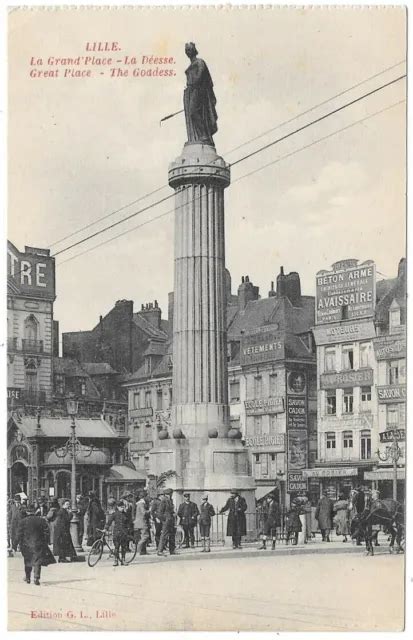 Lille La Grand Place Edition G L Cpa Anim E Non Circul E Dos Vert