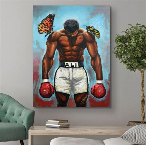 Muhammad Ali Float Like a Butterfly Sting Like a Bee Canvas - Etsy