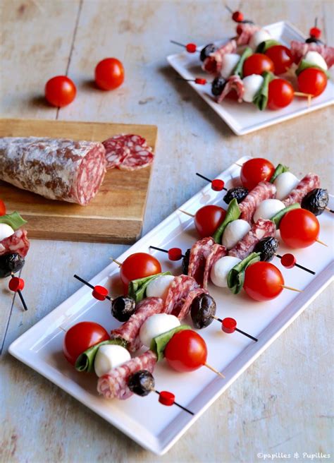 Brochettes Ap Ritives Saucisson Tomates Mozzarella Artofit