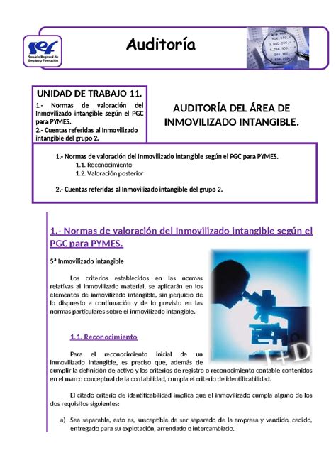 Unidad de Trabajo 11 UNIDAD DE TRABAJO 11 AUDITORÍA DEL ÁREA DE