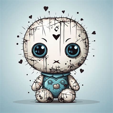 Premium AI Image | Creepy voodoo doll isolated on plain background