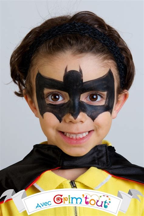 Carnaval tuto maquillage garçon Batman