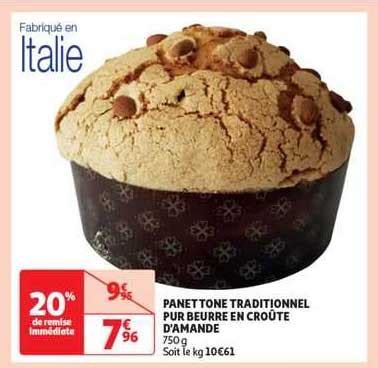 Promo Panettone Traditionnel Pur Beurre En Cro Te D Amande Chez Auchan