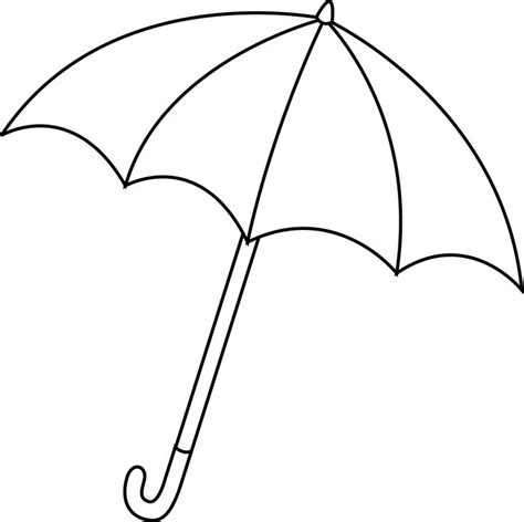 Download and share clipart about Umbrella Outline Clipart Images Pictures - White Umbrella Black ...