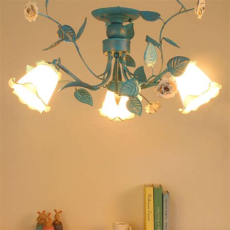 Ceiling Lamp Blue Led Ceiling Lights Bedroom Living Room 110 220v Flush ...