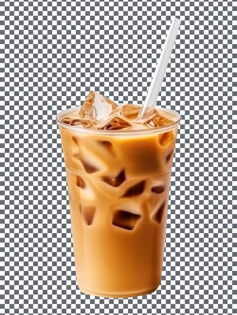 Premium Psd Cool Down With A Glass Of Iced Coffee And Ice Cubes On