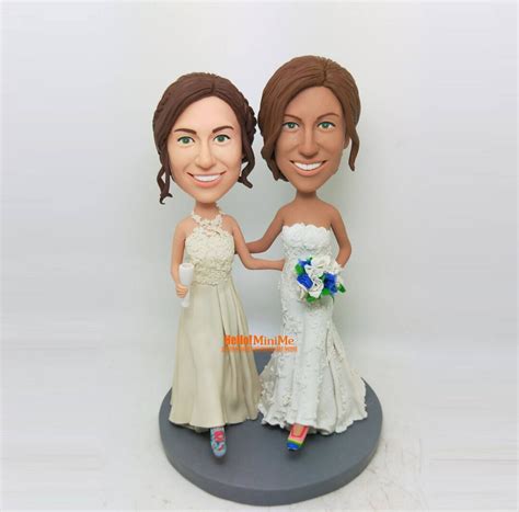 Lesbian Cake Topper Same Sex Wedding Cake Topper Wedding Bobble Head Same Sex Bobble Head