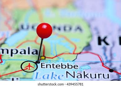 Entebbe Pinned On Map Uganda Stock Photo 439455781 | Shutterstock